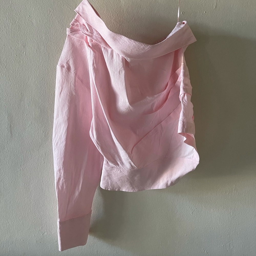 Zara linen one shoulder top